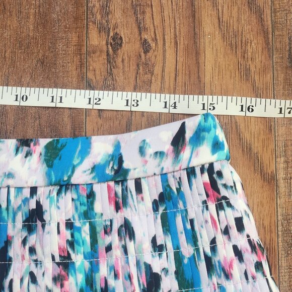 J. Crew Tier Pleated Skirt Size 8 Watercolor Mini A-line - Picture 8 of 11